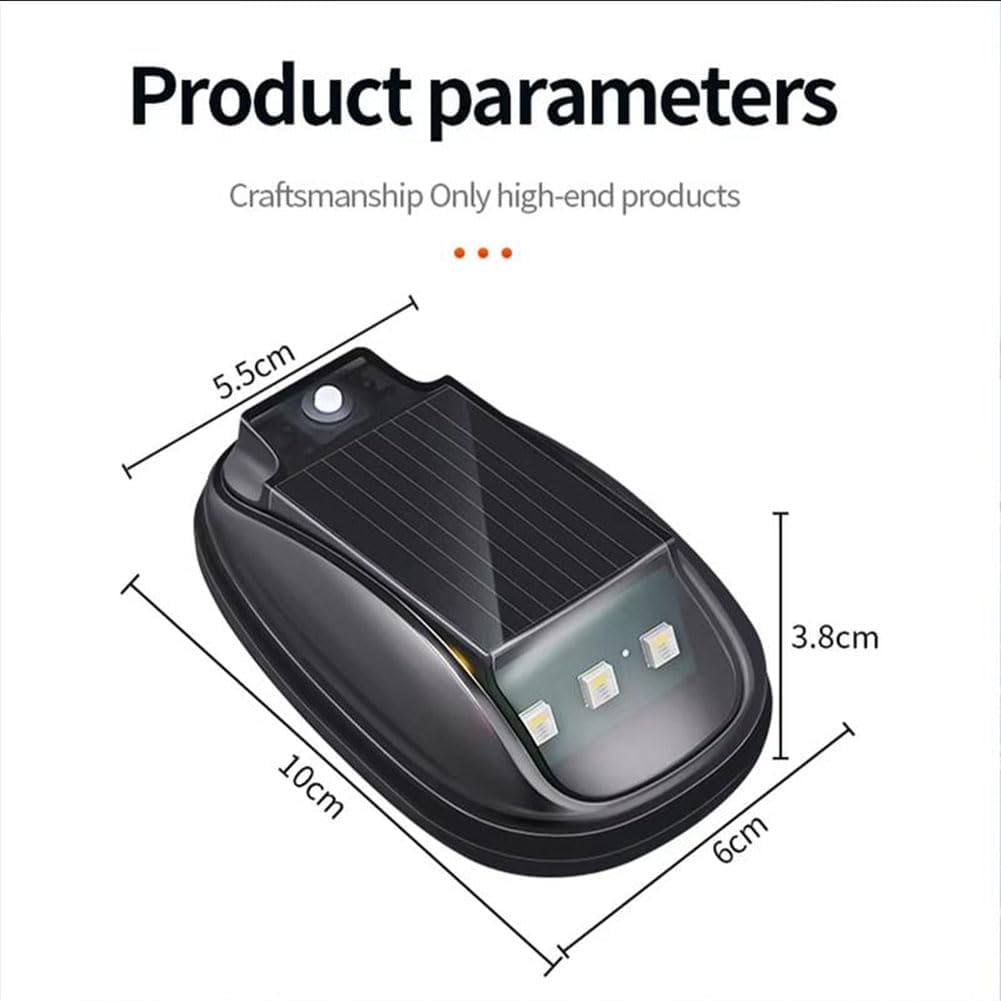 BougeRV Solar-Powered RGB Car Roof Strobe Light with Remote Control, Wireless LED Warning & Ambient Light for Trucks, Pickups, Camping Use, No-Drill Installation, Enhances Night Visibility & Interior Atmosphere BougeRV Solar-Powered RGB Car Roof Strobe Light with Remote Control, Wireless LED Warning & Ambient Light for Trucks, Pickups, Camping Use, No-Drill Installation, Enhances Night Visibility & Interior Atmosphere