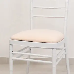 5 Pack Spandex Chiavari Chair Cushion Covers Blush - Washable Stretch Fitted Seat Pad Slipcovers for Dining Chairs