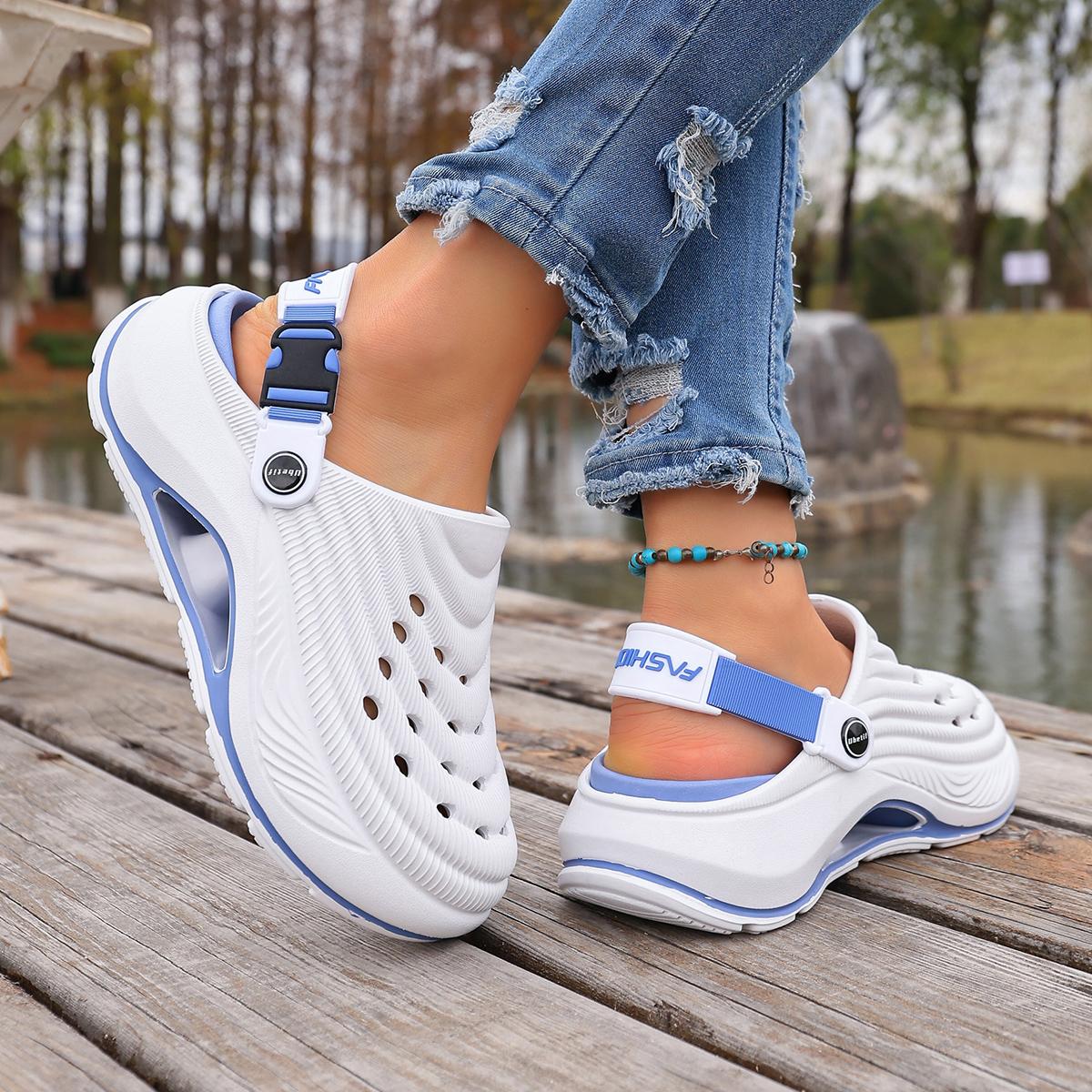 Men's and Women's  Clogs Outdoor Thick Sole Non-Slip Odor Resistant Durable Quick Drying Soft Beach Sandals.Summer Slippers
