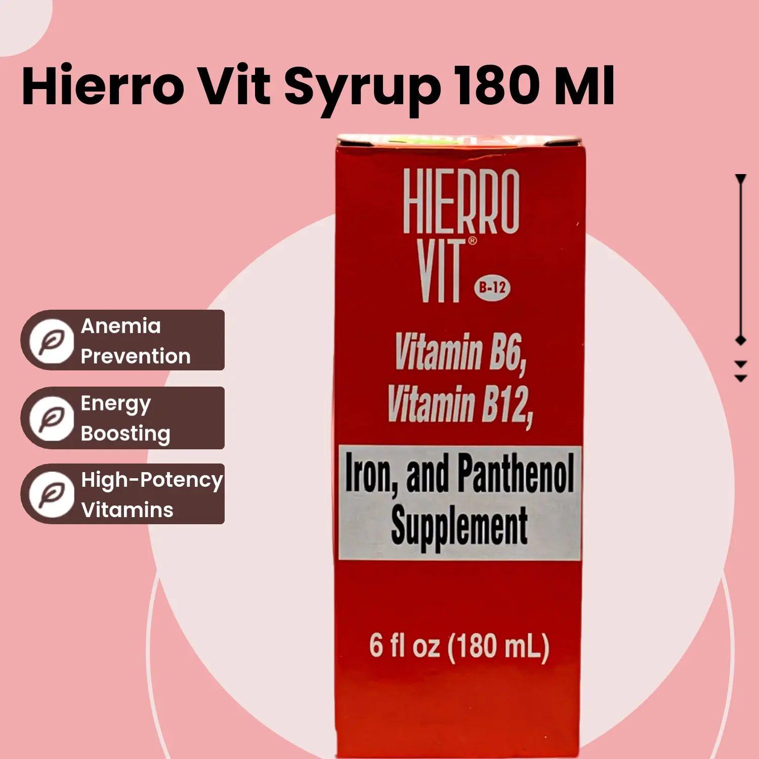 High Iron Edible Liquid Healthcare Dietary Supplement Syrup, Essential Minerals Formula, 180 mL Ethically Sourced B12 Mineral Multi-Ingredient Vitality Dietary Supplements for Anemia Prevention, Fitness Support, B12 Vitamins Supplements