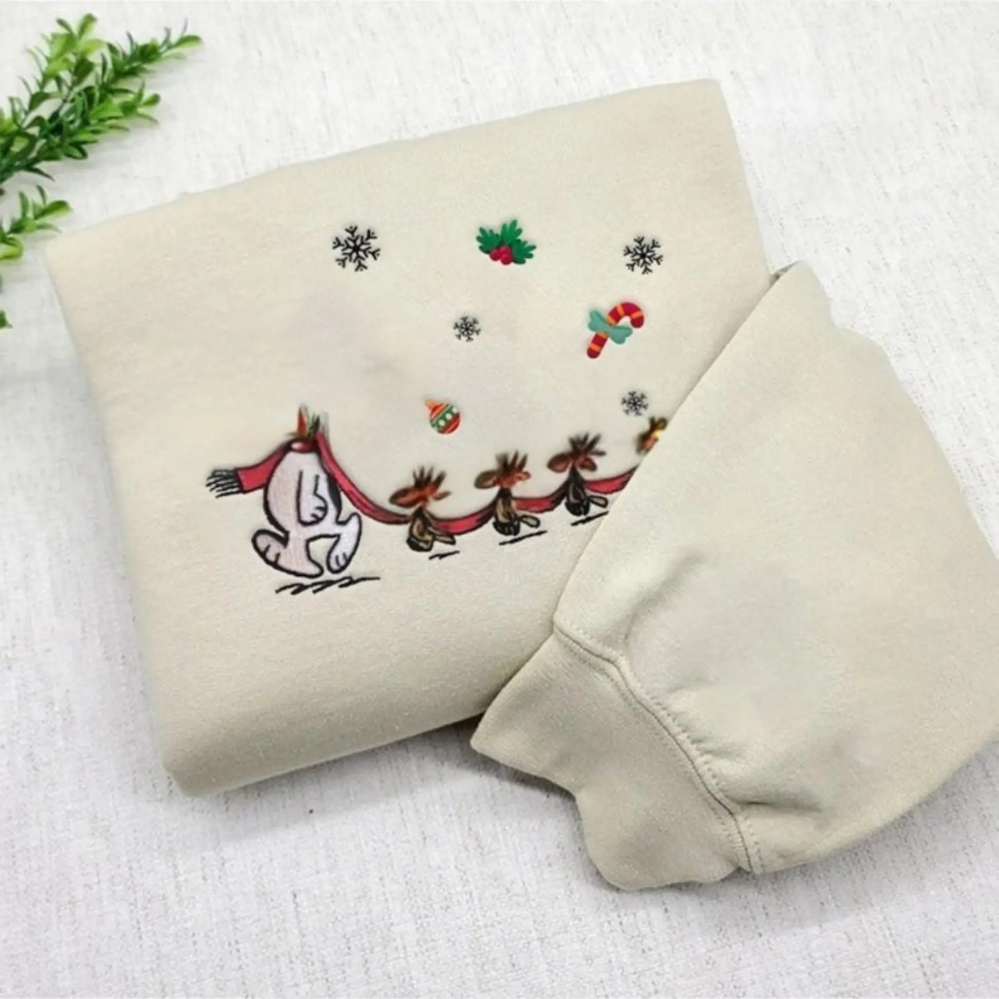 [COLLECTION] Peanuts Funny Dog Woodstock Christmas Embroidered Sweatshirt, Peanuts Christmas Embroidered Sweatshirt, Christmas Embroidered Sweatshirt, Made in US