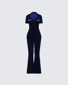 Joanna Navy Flared Jumpsuit