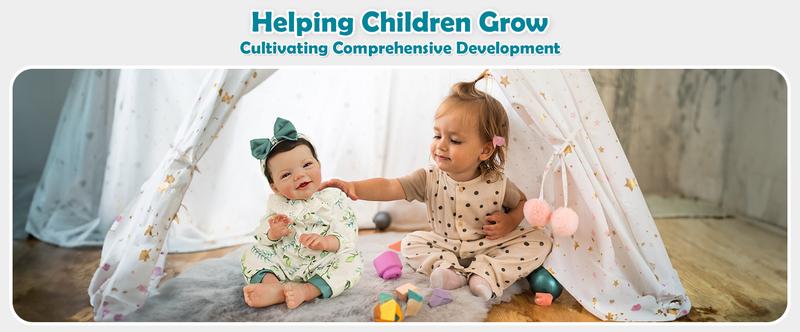 [WOOROY] Reborn Baby Doll - Excellent Gift for Birthday Christmas Gift and New Year, 18 In Lifelike Realistic Baby Doll Soft Vinyl Limbs & Head with a Soft Cloth Body Doll for Kids Age 3+