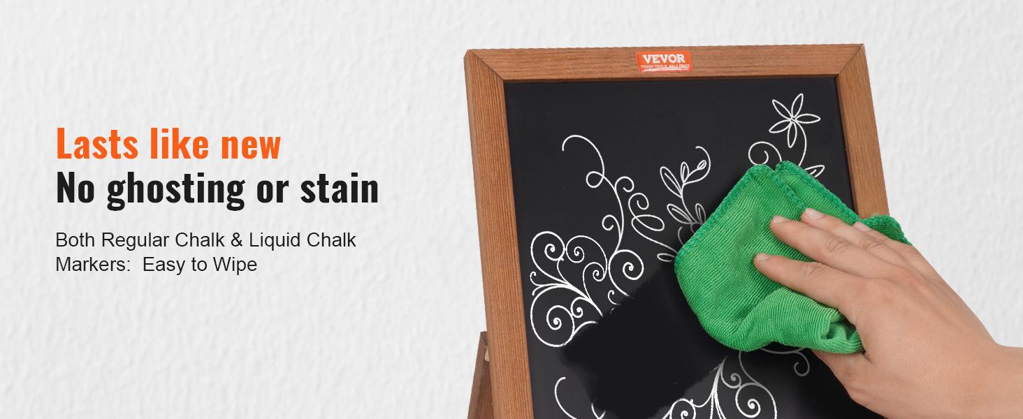 VEVOR Tabletop Chalkboard Sign, TikTokShopBlackFriday, Message Signs with Chalks, Freestanding Framed Memo Board, Vintage Wooden Magnetic Chalk Board, Rustic Brown Chalk Boards, 10"x14", For Kitchen, Home Decor, and Wedding