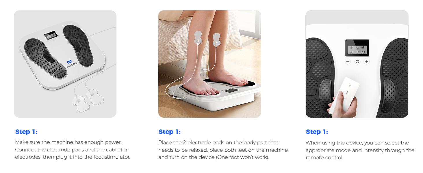 EaseZen Foot Massager for Neuropathy, Rechargeable TENS EMS Foot