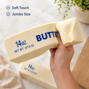 Jumbo Butter Squishy Toy 24cm Slow Rising Stress Relief Fidget, Soft Satisfying Squeeze Desk Toy For Teens Adults Students, Fun Gift Ages 14+