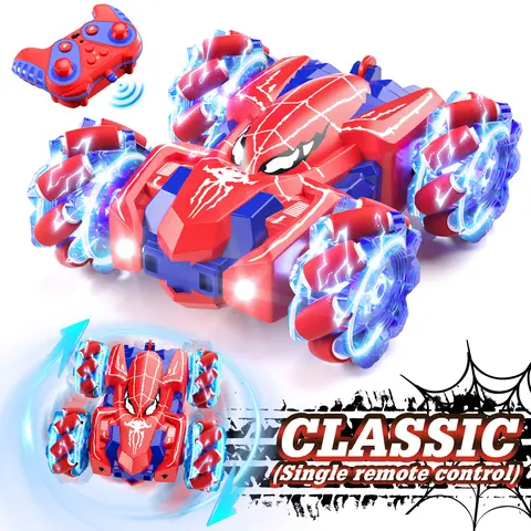 XmasGifts-Spider Remote Control Car - Double Sided RC Stunt Car Outdoor Toys For Kids, 360° Flip 4WD Rechargeable Race Car, Girls Boys Gifts, 360° Rotating RC Stunt Car, Outdoorfun, Kids Stuff For Boys, Christmas gifts, Black Friday gifts, Boy 4-7 8-12