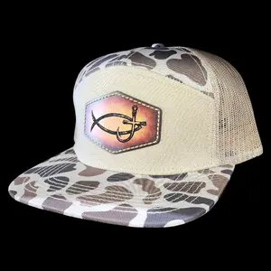Fishing Cross Jesus Hat Snapback 7 Panel Snapback cap hat