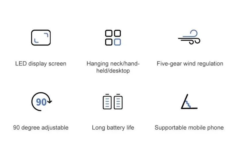 USB Rechargeable Handheld Portable Fan with Phone Holder for iPhone Android Mobile Phone, Cooling Fan with Digital Display, Portable Mini Fan, 90 °   Ajustable Handheld Fan for Outdoor Sports