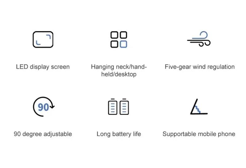 USB Rechargeable Handheld Portable Fan with Phone Holder for iPhone Android Mobile Phone, Cooling Fan with Digital Display, Portable Mini Fan, 90 °   Ajustable Handheld Fan for Outdoor Sports