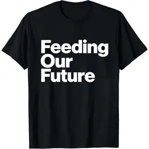Black Minimalist Feeding Our Future Graphic Tee - Sleek Casual Daily Wear Apparel