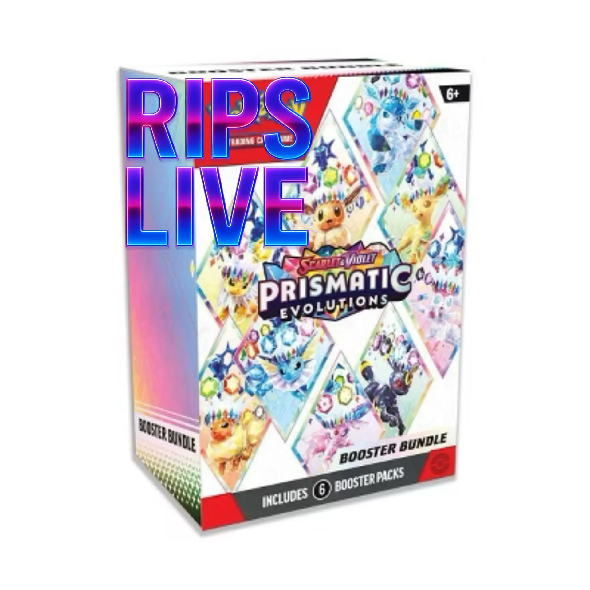 Prismatic Evolutions Booster Bundle RIPS LIVE, Collectible Cards Set, Trading Card Collectible