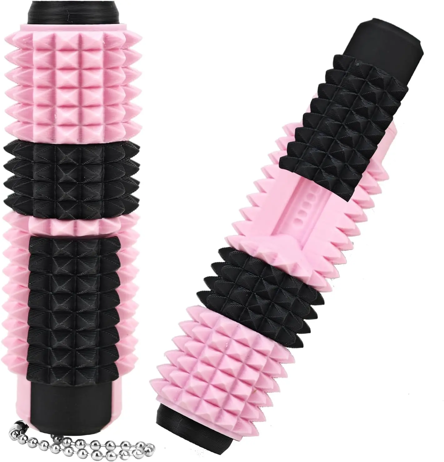 Multi-Function Spiky Sensory Fidget Toy - 5-In-1 Unisex Stress Relief & Pain Stimulator with Keyboard Fidget Clicker, Slider, Roller, Spiky Grip, Spinner, Portable Keychain for Teens (9+) & Adults | Sensory Products