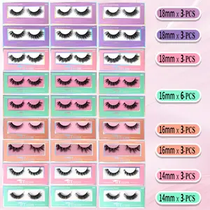 NO.16 BTLLSSH 27C Live stream exclusive Faux Mink Lashes 4 Styles 100% Handmade Luxurious Lightweight False Eyelashes 27E Pairs Pack for Makeup Cosmetic Free Boxes  clusters  kit