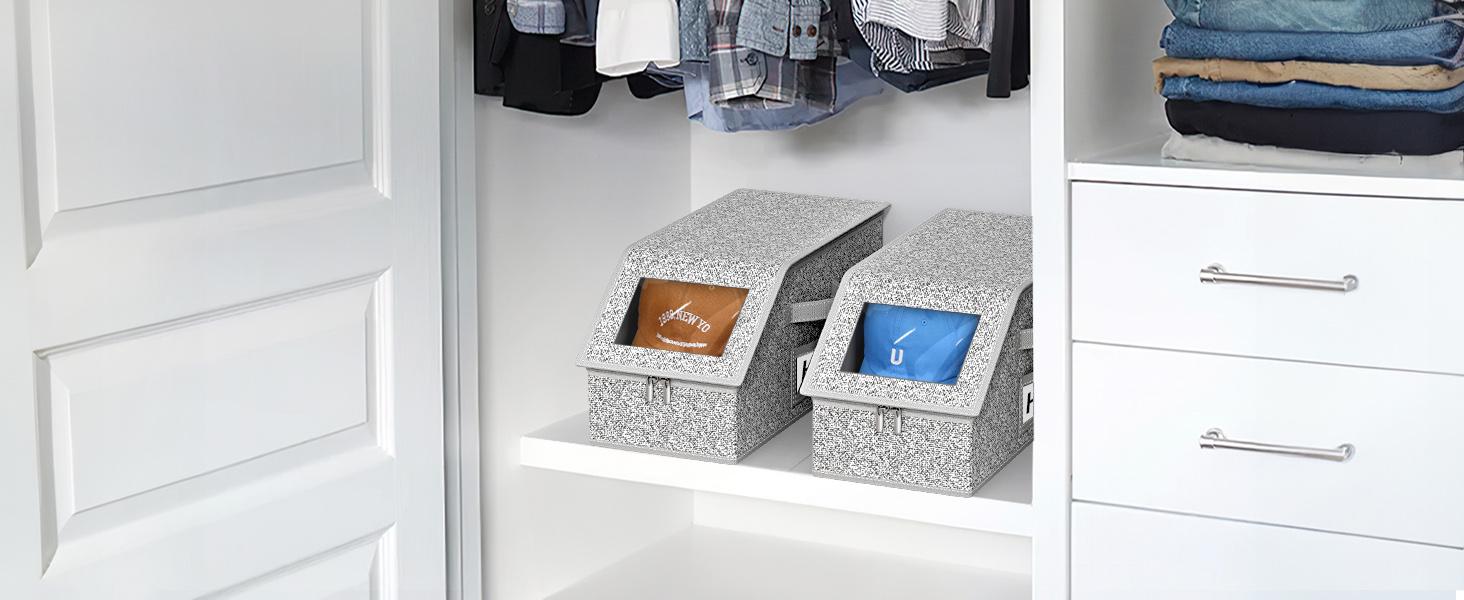 Stackable Hat Storage Boxes for Baseball Caps, Holds Up to 24 Hats, Durable Cardboard Box for Men, Classic Style, Wardrobe Organizer storage storage organization organizer storage room storage adhd organization products Grey toy box Grey Stackable Hat Storage Boxes for Baseball Caps, Holds Up to 24 Hats, Durable Cardboard Box for Men, Classic Style, Wardrobe Organizer storage storage organization organizer storage room storage adhd organization products Grey toy box Grey