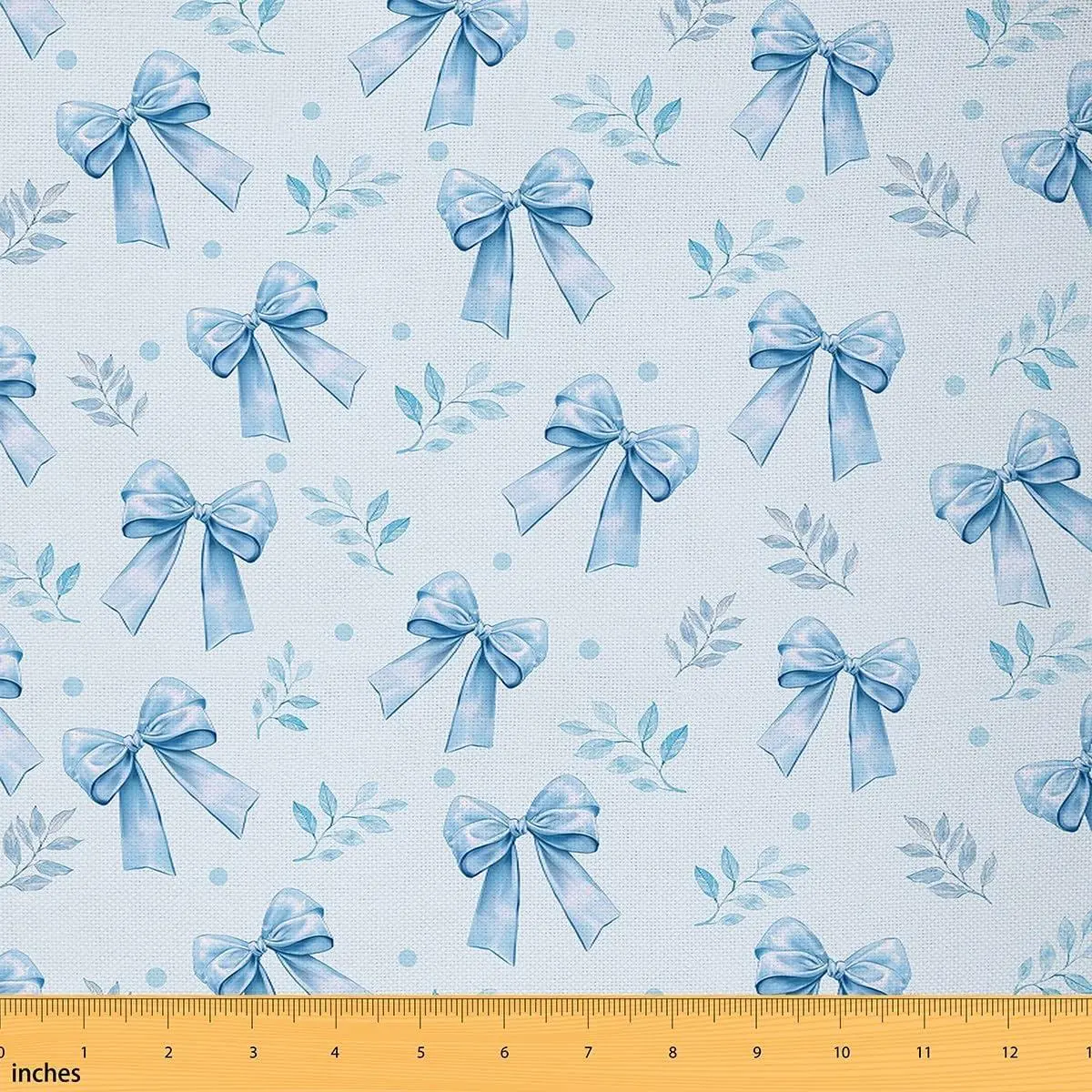 Feelyou Watercolor Bow Motif Polyester Fabric by the Yard, Medium-Weight Waterproof Upholstery Fabric for Chairs, Dreamy Princess-Style Indoor/Outdoor Room Decor for DIY Sewing Crafts