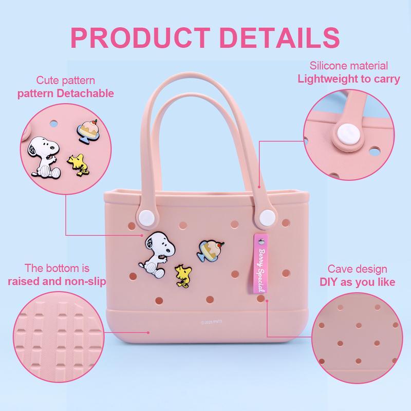 Snoopy Collection Holes Handheld Bag Classic Design Women's Everyday Bag For Travel Portable Storage Versatile Use, Holiday & Holiday Haul