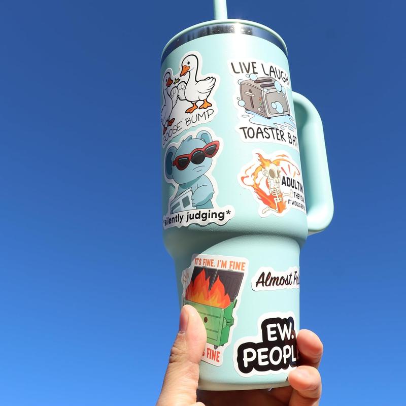 130 Pcs Funny Gift Stickers for Adults (Dirty) Meme Water Bottles Prank Pack Waterproof Cool Sticker for Laptop, Hard Hats, Sarcastic, Vinyl Decals Hilarious Gift