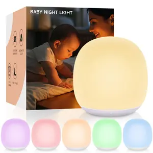 Soothing Egg Night Light for Babies – 8 RGB Colors, 1H Timer & Touch Control, BPA-Free Portable Lamp for Nursery & Bedtime