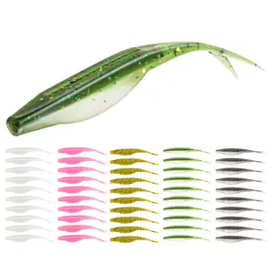 Forked Tail Soft Baits- Realistic Jerk Bait & Fluke Action Soft Lures for Bass, Trout & Crappie - Versatile Freshwater & Saltwater Fishing Bait (2.75"-5") Visit the PROBITE Store simulation fresh water