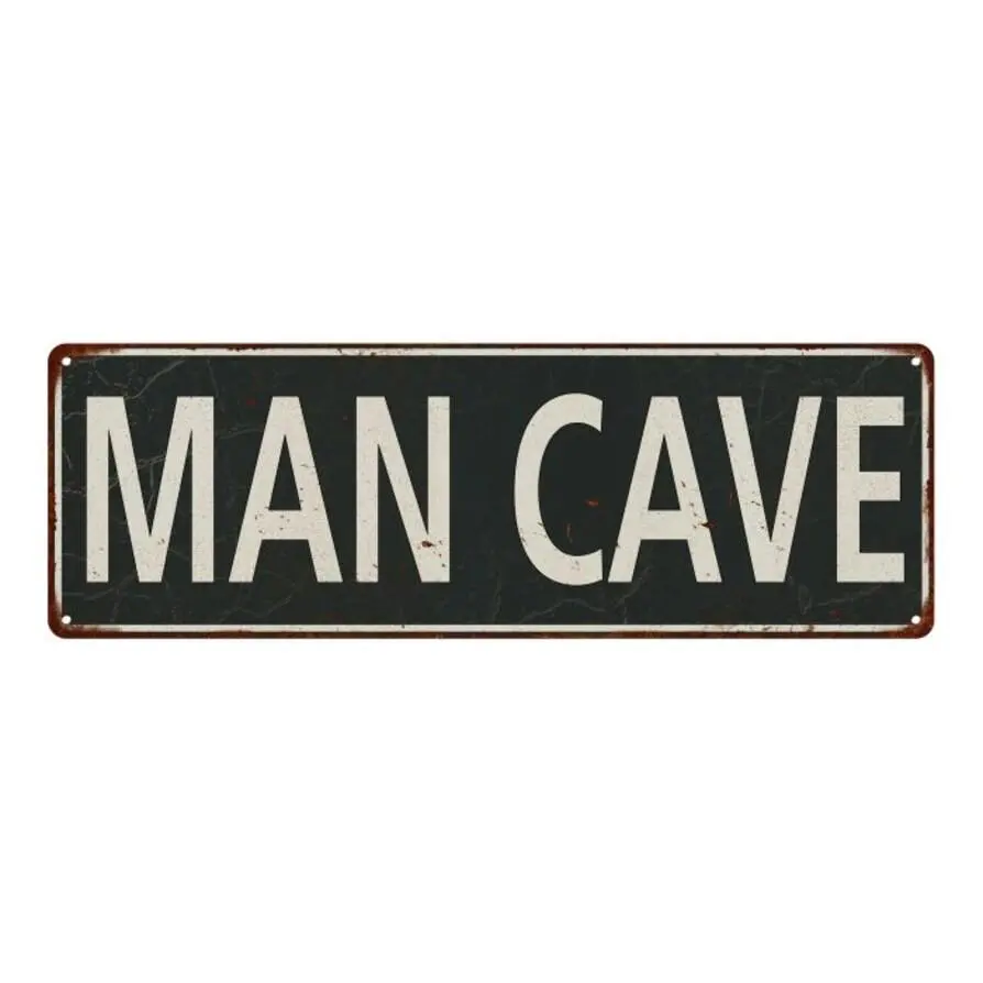【Father's Day Gift】Man Cave Sign, Vintage Looking Man Cave Decor, Shabby Chic Gift, Garage Home Bar Sign, Gift for Him Dad Grandpa
