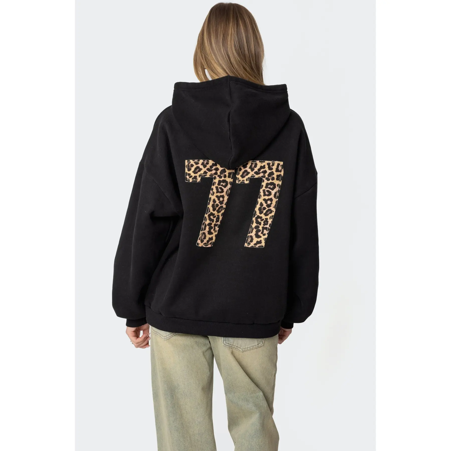 Leopard 77 Oversized Hoodie