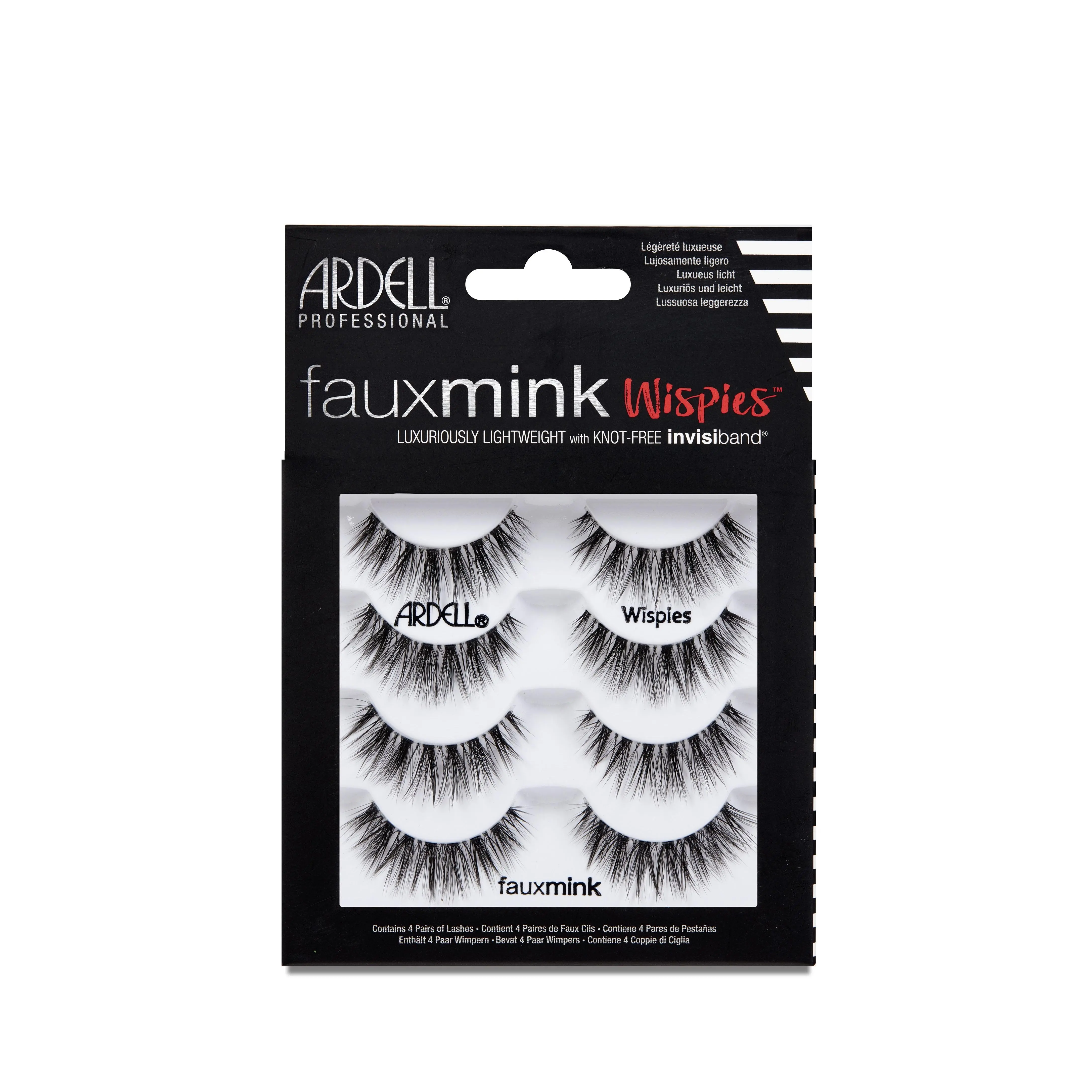 Ardell Eyelash Fauxmink Lashes, Wispies - 4 Pairs #67409