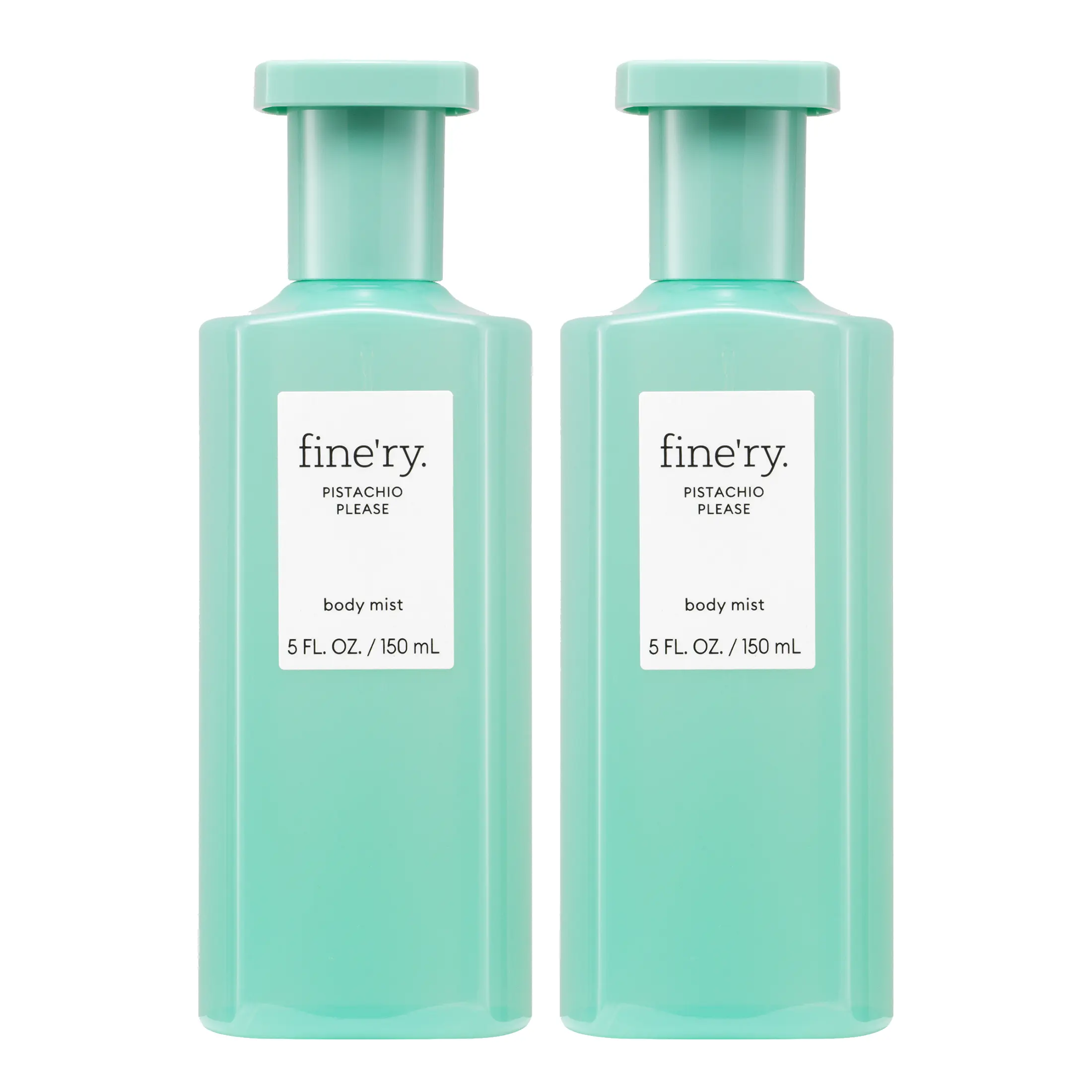 fine'ry Pistachio Please Body Mist, Women's Sweet Gourmand Fragrance with Tonka Bean Scents, 150ml 2-Pack, Vanilla Scents