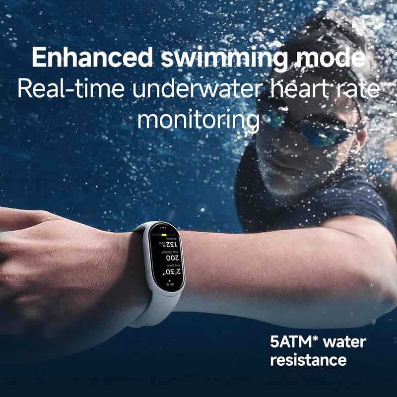 Xiaomi Smart Band 10 1.72'' AMOLED Narrow-edge Quadrilateral Display,Upgraded All-round Sleep Monitoring，Upgraded Professional Workout Analysis，Ultra-long Battery Life，Xiaomi HyperOS 2 and More Fun Function