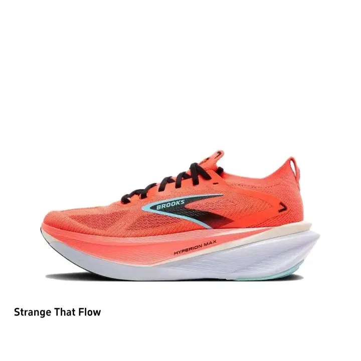 Brand New Sealed Unisex Breathable Lightweight Flyknit Mesh Running Sneakers Bright Orange Gradient Cyan Black Accent Ultra Thick Curved Foam Midsole Shock Absorbing Marathon Racing Long Distance Jogging Athletic Shoes with Original Shoe Box