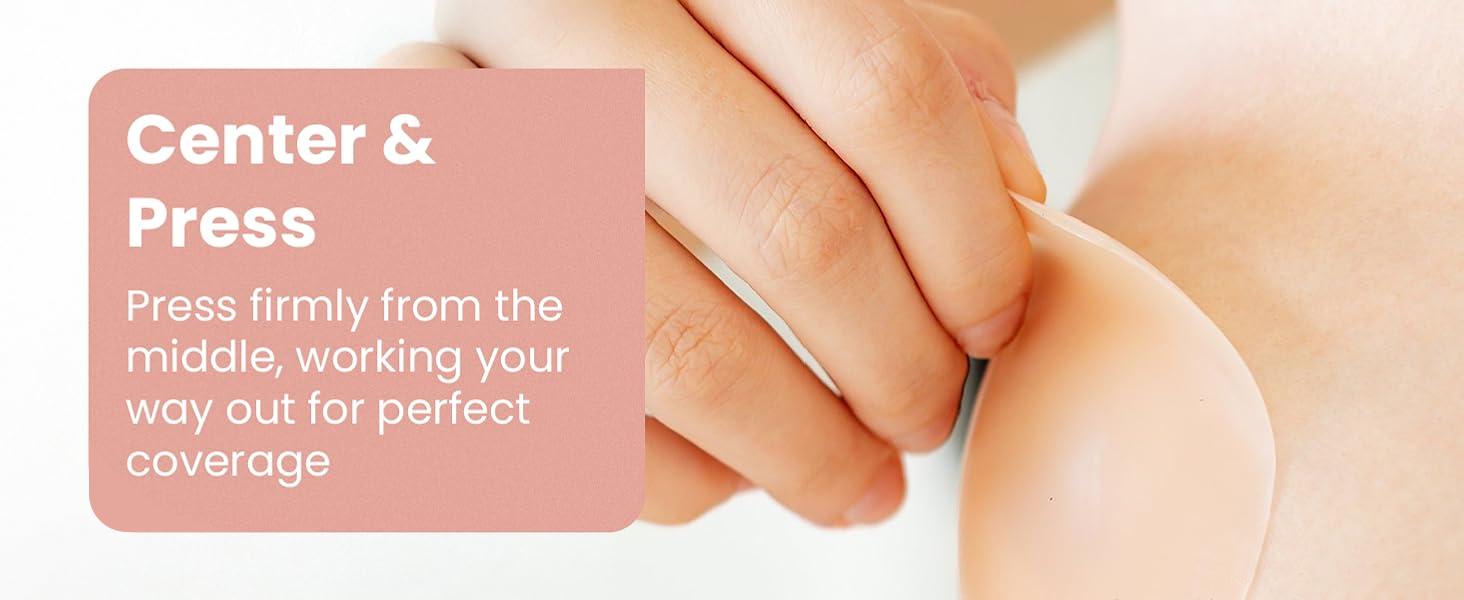 Adhesive & Non-Adhesive Nipple Covers, Reusable Waterproof Invisible Pasties, Comfortable for Strapless Bras & Outfits