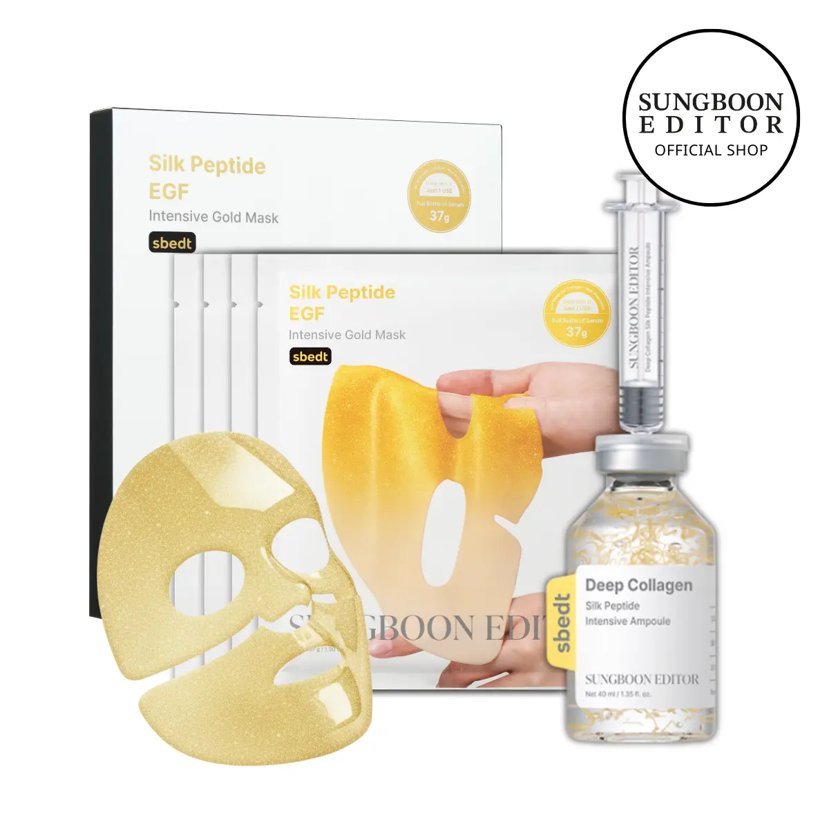 [Sungboon] EGF Gold Mask + Silk Peptide Bundle Moisture Hydrating
