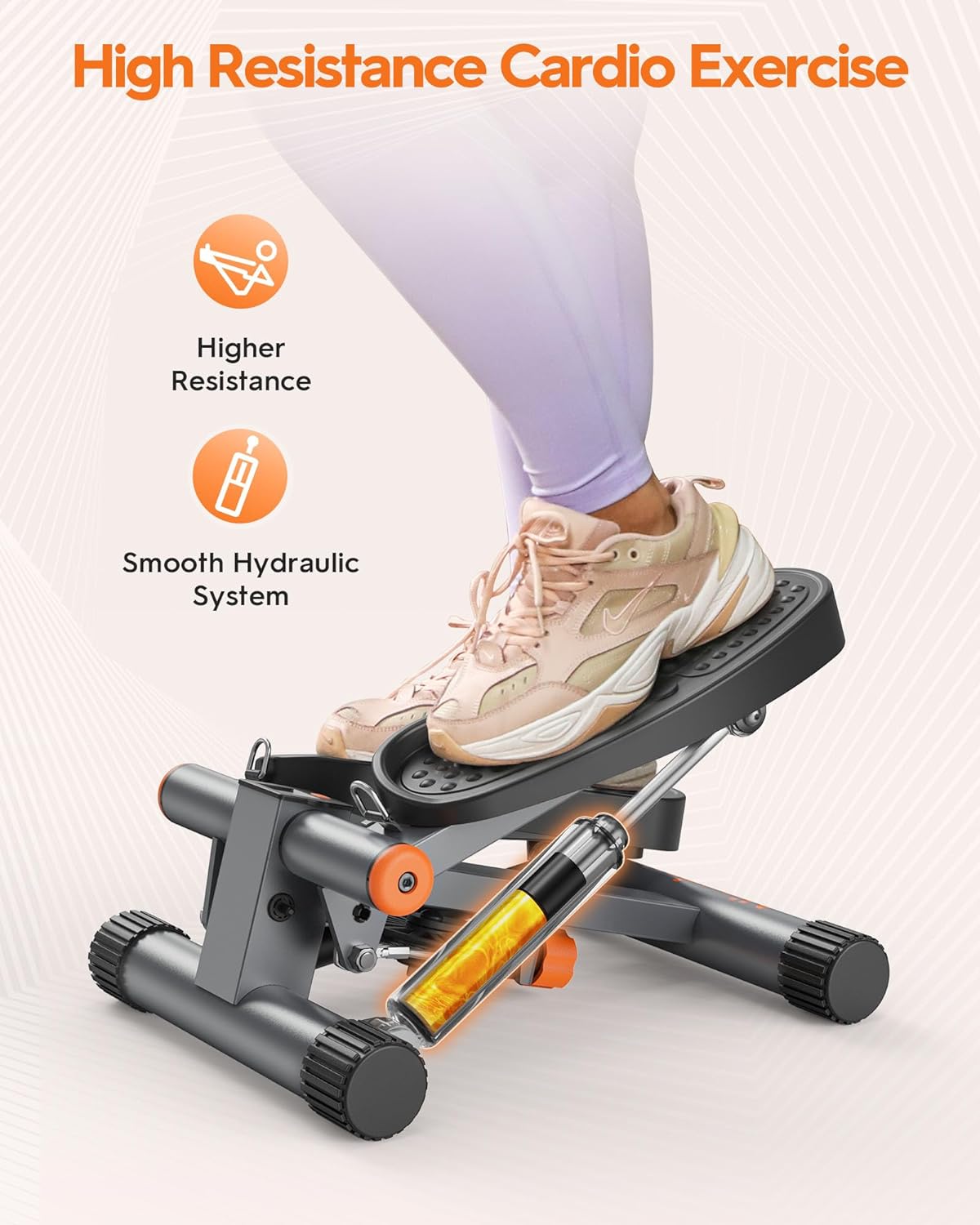 Niceday Steppers for Exercise, Stair Stepper with Resistance Bands, Mini Stepper with 300LBS Loading Capacity, Hydraulic Fitness Stepper with LCD Monitor Niceday Steppers for Exercise, Stair Stepper with Resistance Bands, Mini Stepper with 300LBS Loading Capacity, Hydraulic Fitness Stepper with LCD Monitor