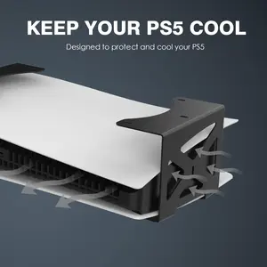 for ps5 Pro/Playstation 5 / for ps5 Slim Disc & Digital Edition Console Stand |   Aluminum Alloy, Tripod, Wall Mount, Clip Holder, Flexible Stand, Black, Compatible with Sony