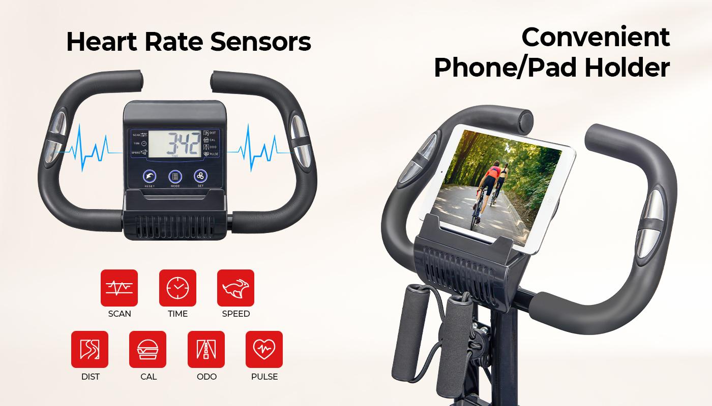 Relife Sports 3 in 1 Exercise Bike Folding Exerpeutic Bike Pedal Exerciser Adjustable Seats Workout Machine Foldable Bike