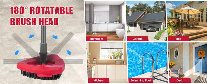 For O-Cedar Mop Head Refill, Scrub Head Replacement for EasyWring Spin Mop & RinseClean 1 & 2 Tank System, Cleaning Accessories