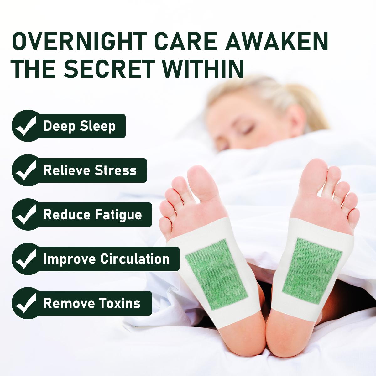 WakeSecret Natural Foot Patch – Promote Relaxation, De-Stress & Sleep Support | Overnight Herbal Foot Detox Patch with Warming Care to Soothe, Refresh & Rebalance Feet – Ashwagandha, Lavender, Magnesium, GABA, Valerian Root