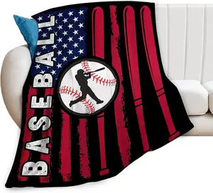Baseball Blanket, Sports Throw Blankets, Baseball Gifts for Boys Girls Men Women Lover Adult Cozy Fleece Flannel Bedding Stuff Plush for Couch Sofa Bed Decor