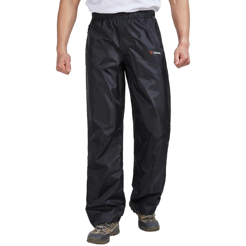 RODEEL 723 Waterproof Pants Men Lightweight Breathable Rainproof Bottoms Durable Rain Trousers Weatherproof Rainwear For Outdoor Hiking Camping Fishing Boating Car Washing Construction Roofing Landscaping Gardening Workwear, Holiday Gift