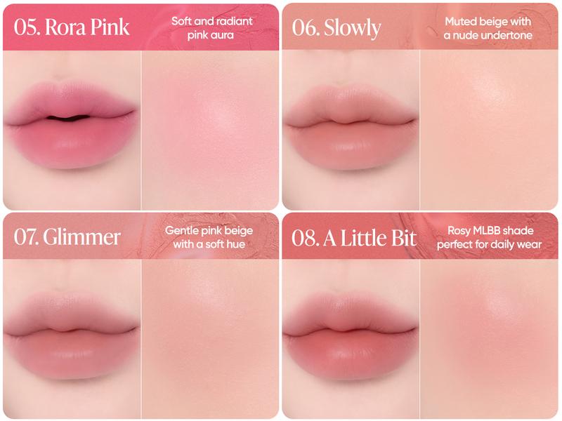 B. By Banila Romantic Blush Lip & Cheek | 20 Shades, Moisturizing Hyaluronic Acid, Buildable Velvet Finish, High-Pigment, Blush + Lip Tint, K-Beauty Made in Korea