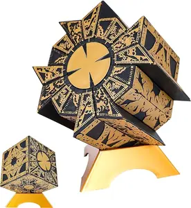 Detachable Hellraiser Puzzle Box,Christmas gift birthday gift Hellraiser Puzzle Box Functional,cheap christmas gifts Deformation Detachable Lock Puzzle Box,Lament Configuration Horror Movie Merchandise Full-Featured Prop Model Oraments,with Base