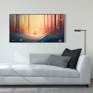 Pictorem C1FC2448SGUAXK 24 x 48 in. Enchanted Coral Framed Canvas Wall Art - Stylish Home Decor Accent