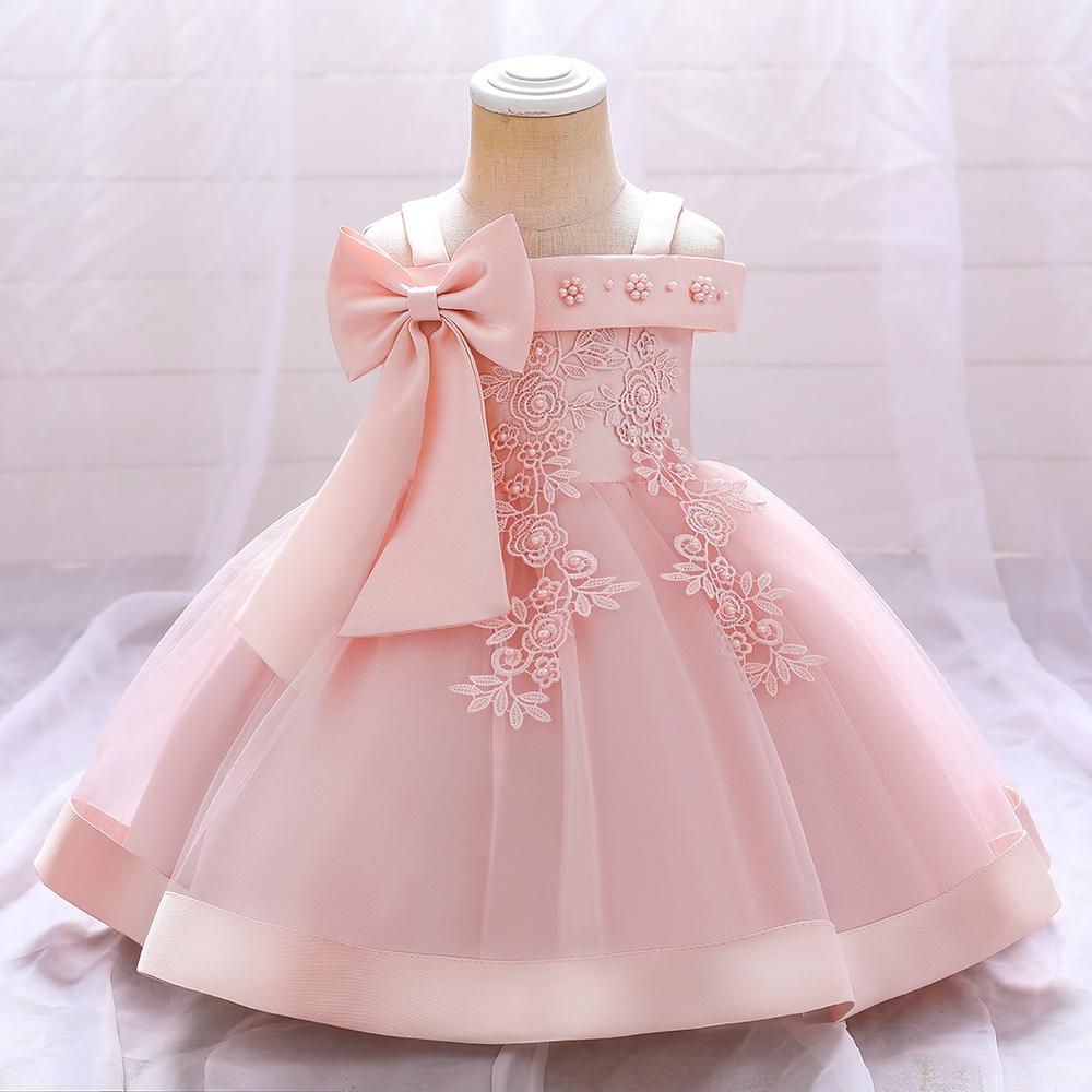 5081 Girl Princess Dress Flower Bow Elegant A-line Princess Skirt Perfect for Performance Wedding Parties and Summer Wearing Fashionable Design