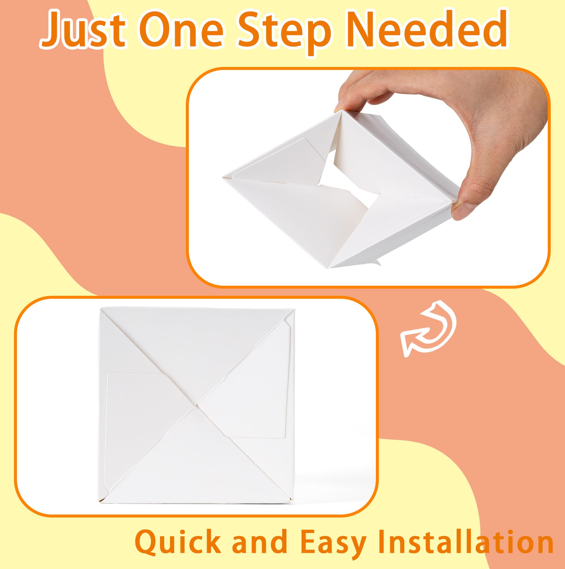 Individual Cupcake Containers, Cupcake Boxes with Window, Food Grade Cupcake Holders with Inserts, Stackable Deep Cupcake Carrier Easy Transport and Presentation