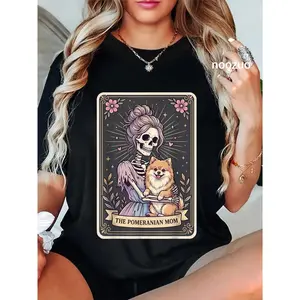100% Cotton The Pomeranian Mom Tarot Card T-Shirt