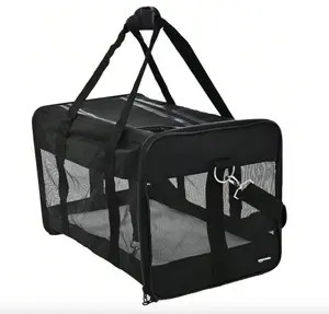 Soft - Sided Mesh Pet Travel Dog, Up To 16 Pounds, 16.5 Lx 10.6x 11 H, Black