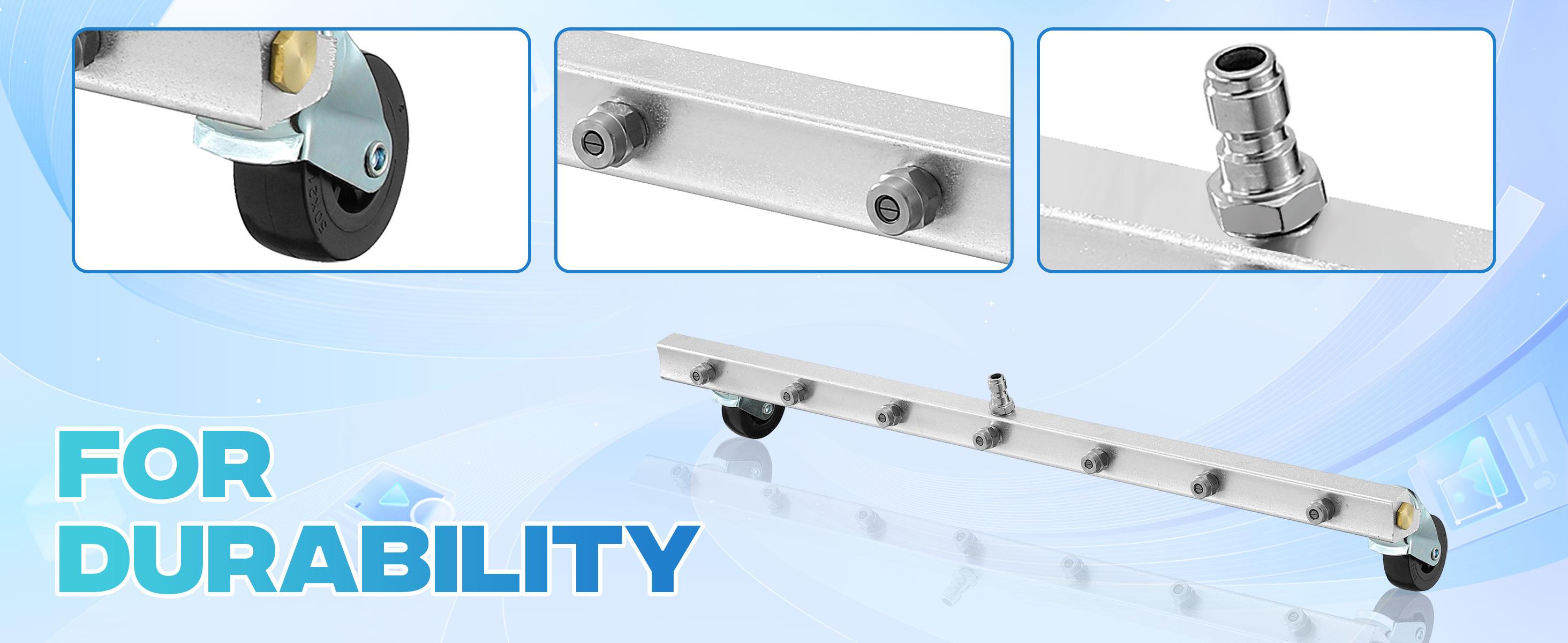 M MINGLE 24” Undercarriage Pressure Washer Attachment, Undercarriage Sprayer with 7 Nozzles, Under Car Washer with 3 Counts Extension Wand, 4000 PSI, ChristmasGift