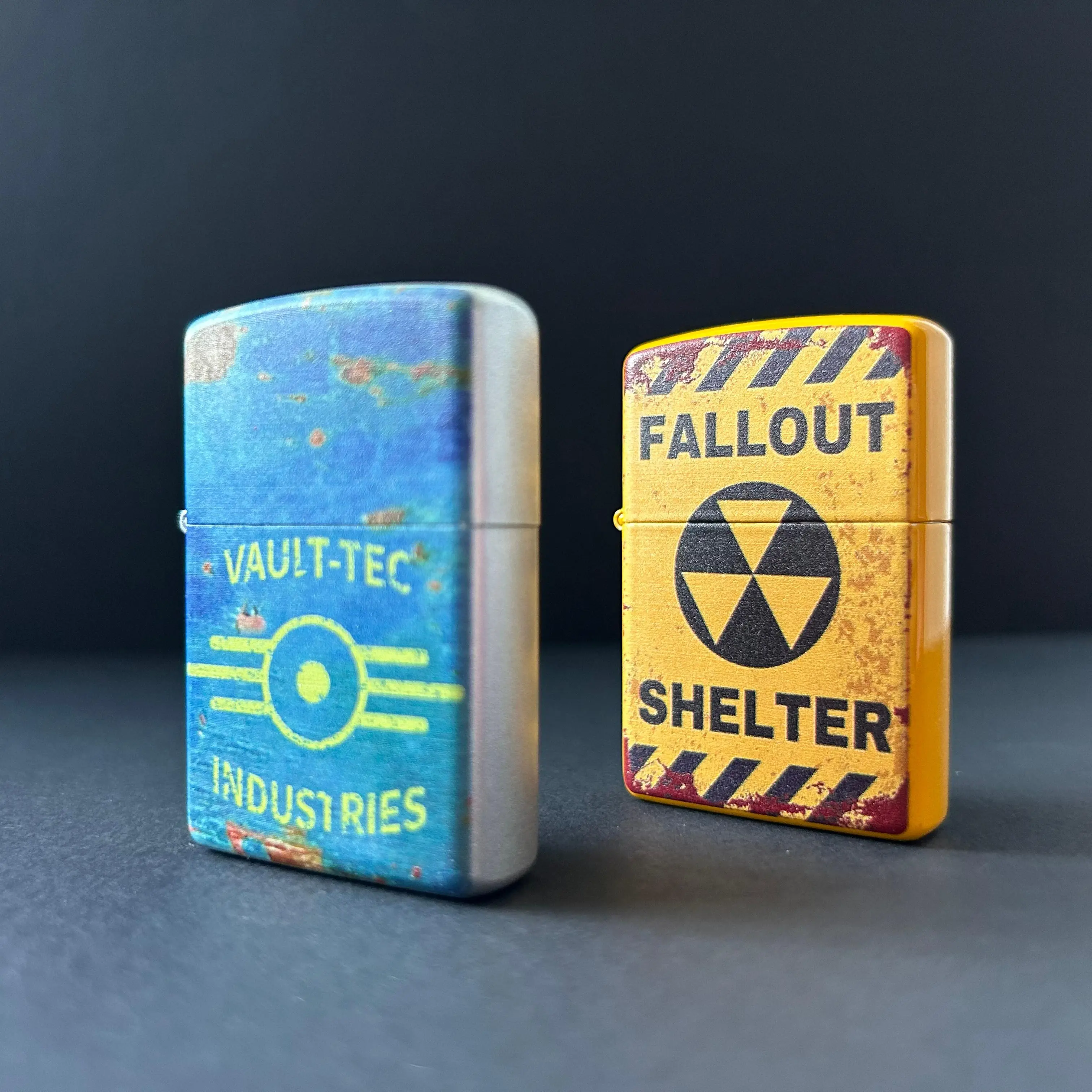 Retro Industrial Windproof Lighter - Refillable Metal EDC Collectible for Outdoor Enthusiasts, Wasteland Survival Collection Gift (No Fuel Included), Durable Lighter Accessory