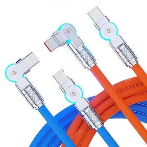 Quriov Dual Head 180° Rotation Cable 1M/2M 60W Super Fast Charge Rotating Type-C Cable for Versatile Charging Options