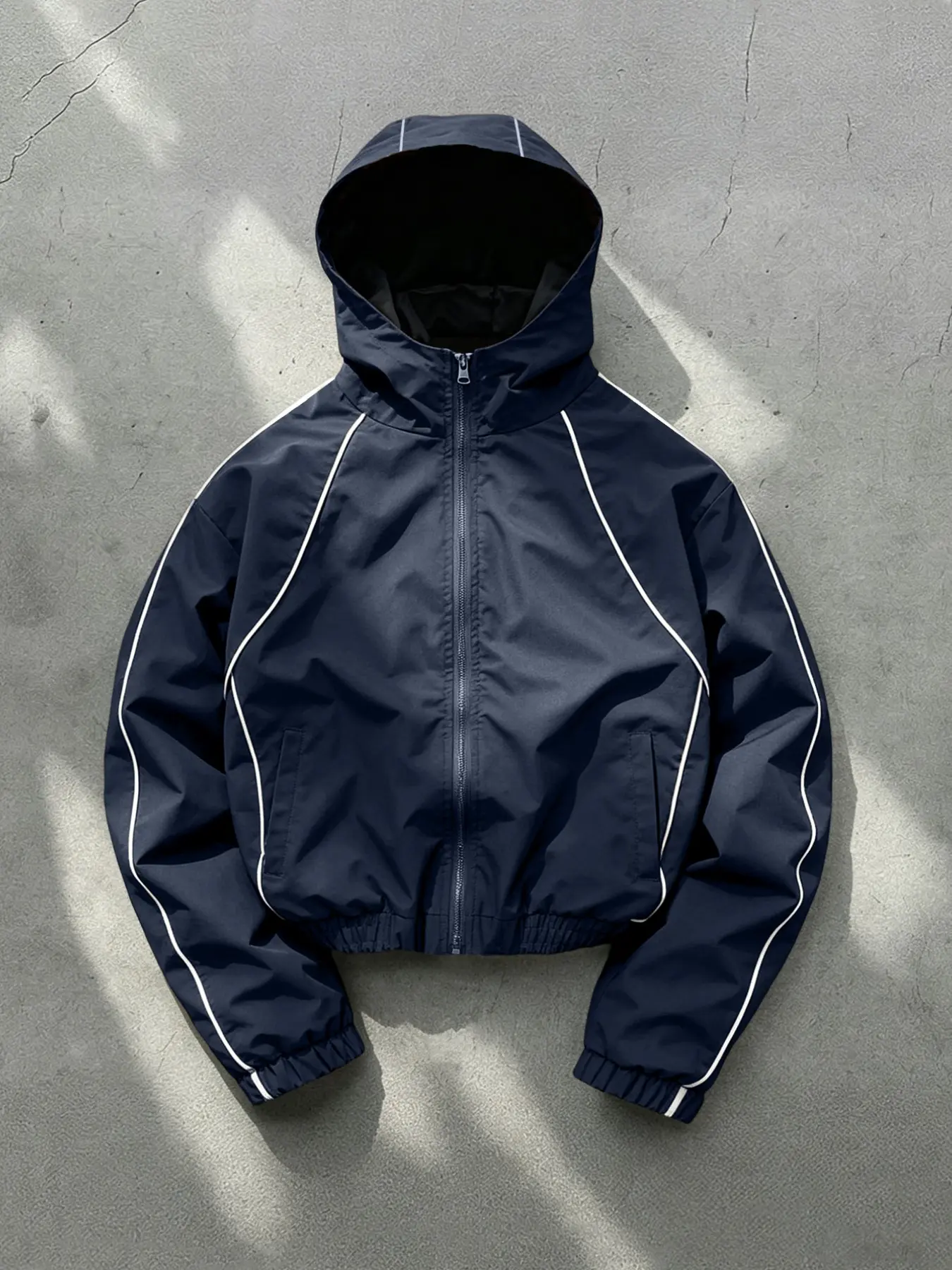 Men's Hooded Jacket, Long Sleeve Casual Style, Plain, Wind-Resistant Wrinkle-Free Fabric, Bright Color, All Seasons, Daily Wear, Night Run, Shopping, Coats